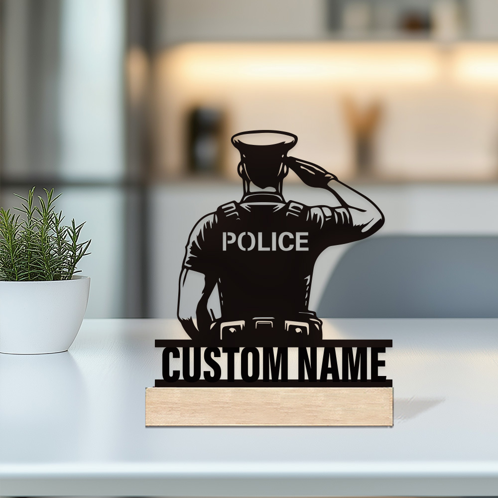 Personalized Metal Police Badg - Desk Name Plate 评论和价格