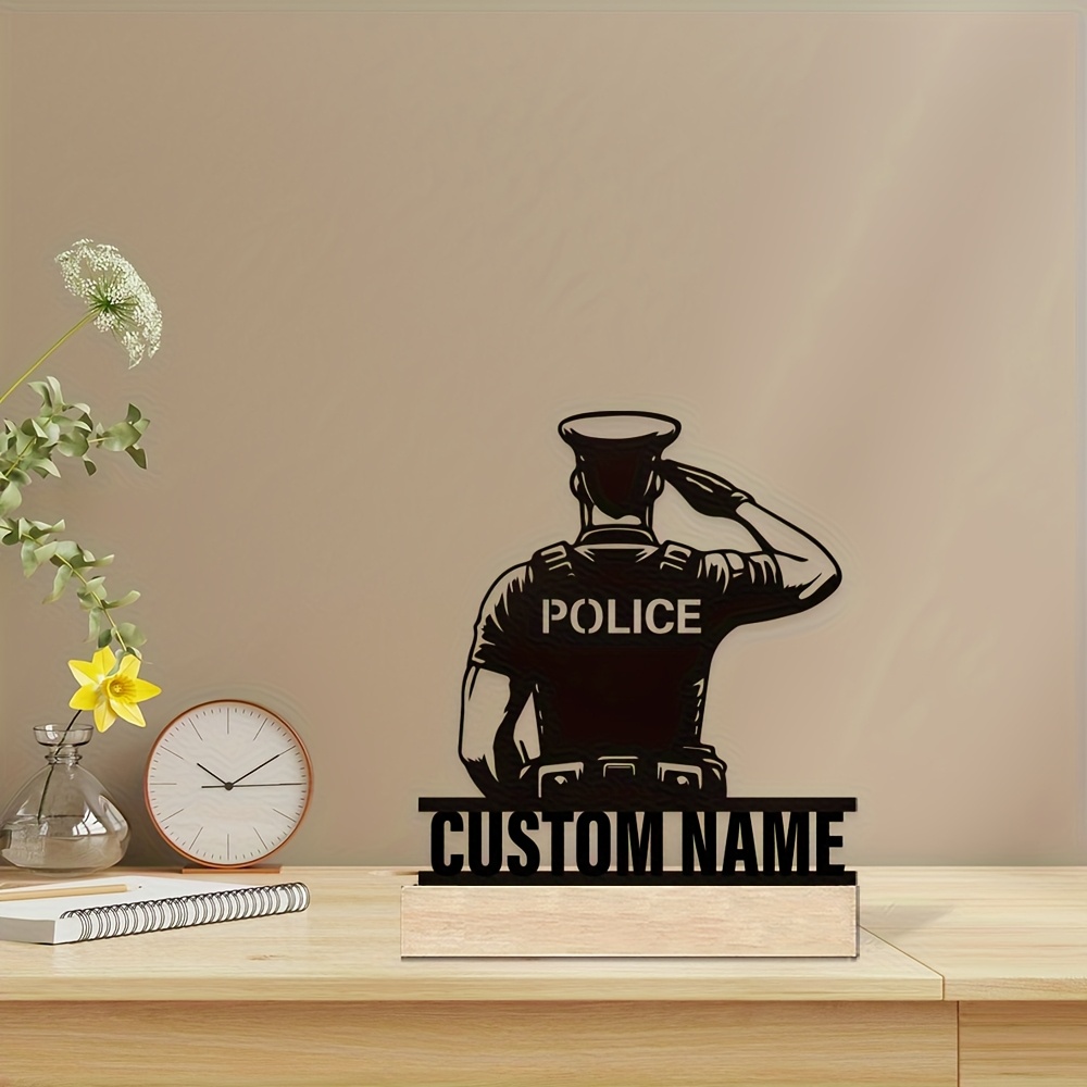 Personalized Metal Police Badg - Desk Name Plate 评论和价格