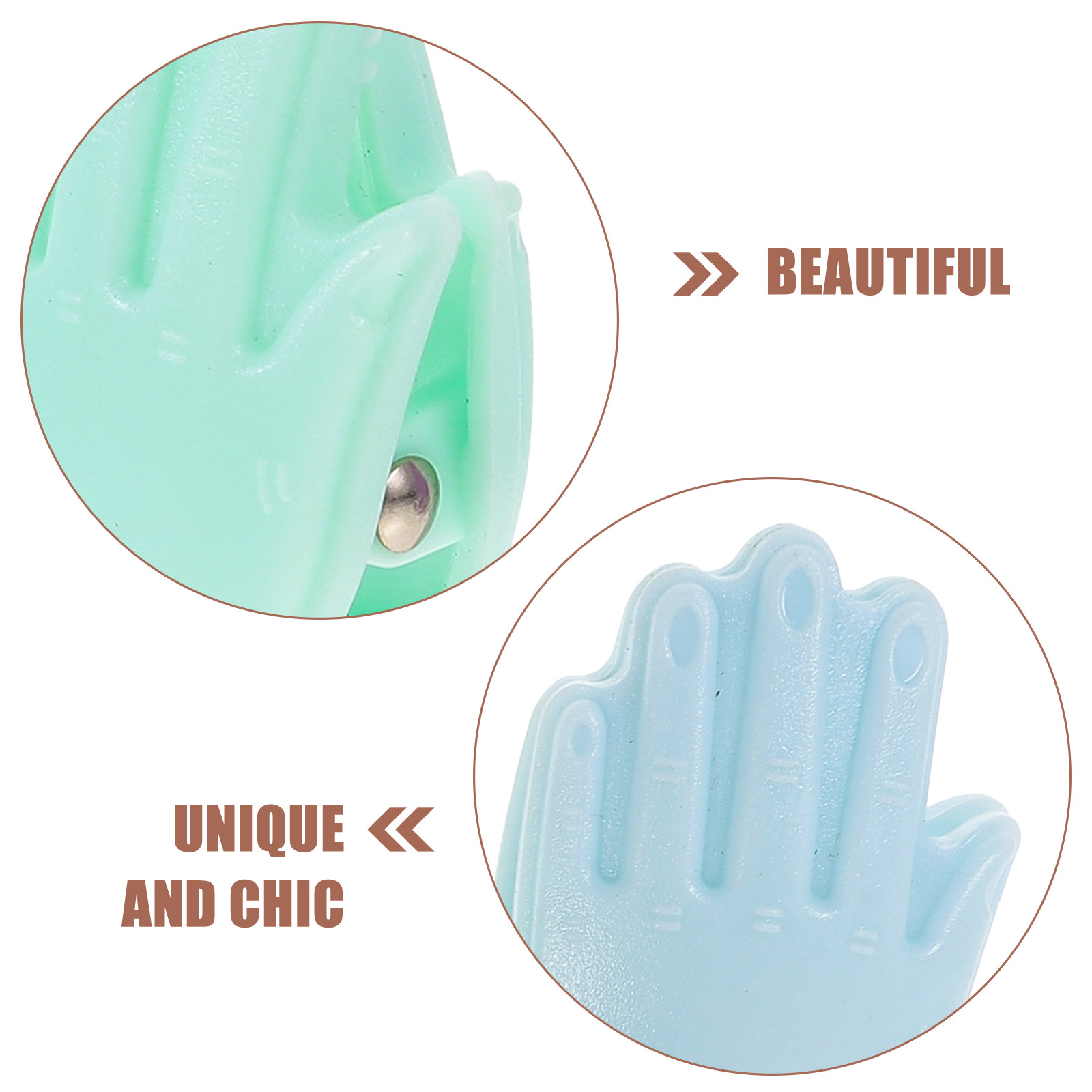 16Pcs Creative Hand Shape Bind - Binder Clip Assorted 评论和价格
