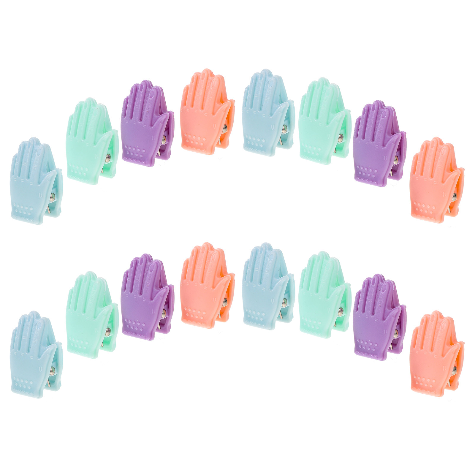 16Pcs Creative Hand Shape Bind - Binder Clip Assorted 评论和价格
