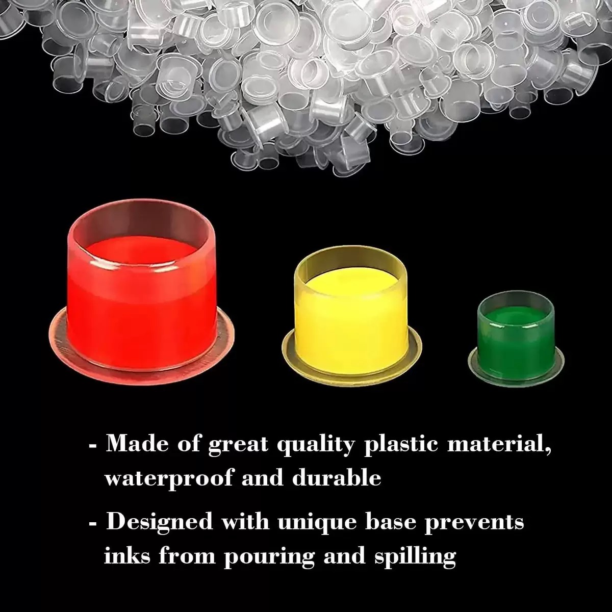 1000/500/100pcs Plastic Tattoo - Calligraphy Ink Bottle 评论和价格