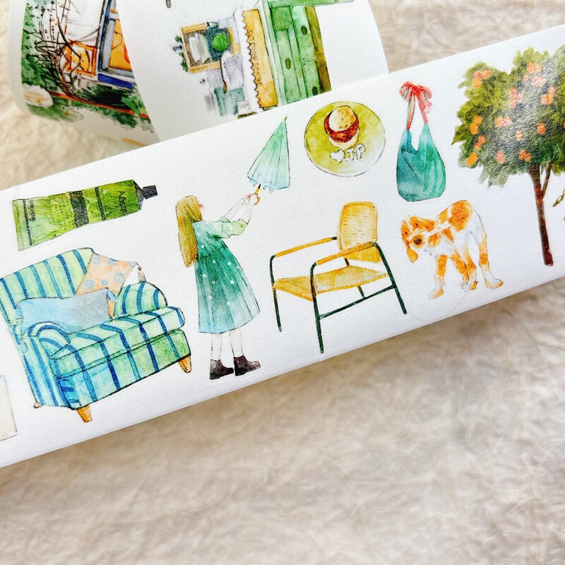DingDing Studio Vintage Green  - Washi Tape Set 评论和价格
