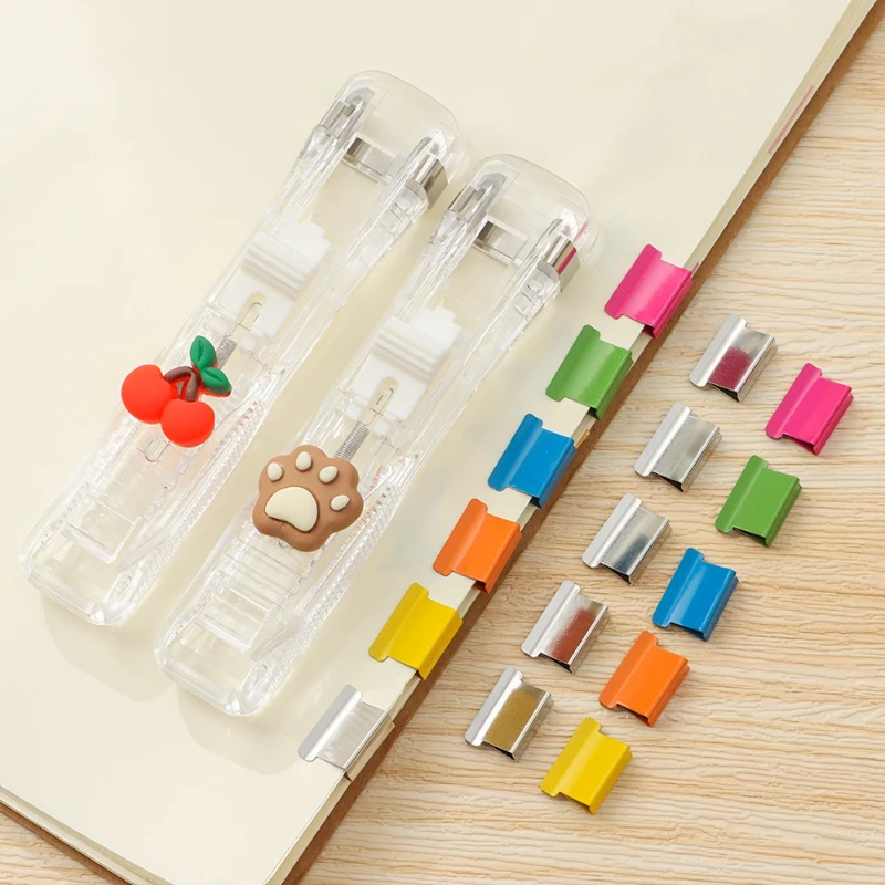 New Push Clip Stapler Staple R - Binder Clip Assorted 评论和价格