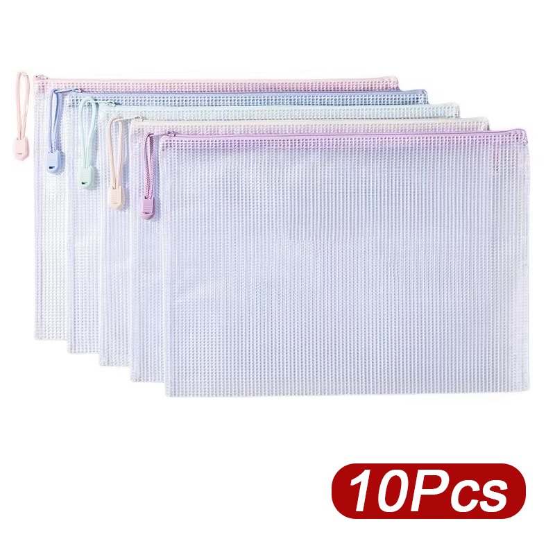 5-30pcs Zipper Mesh Bag A4/A5  - Supply Of Office Stationery 评论和价格