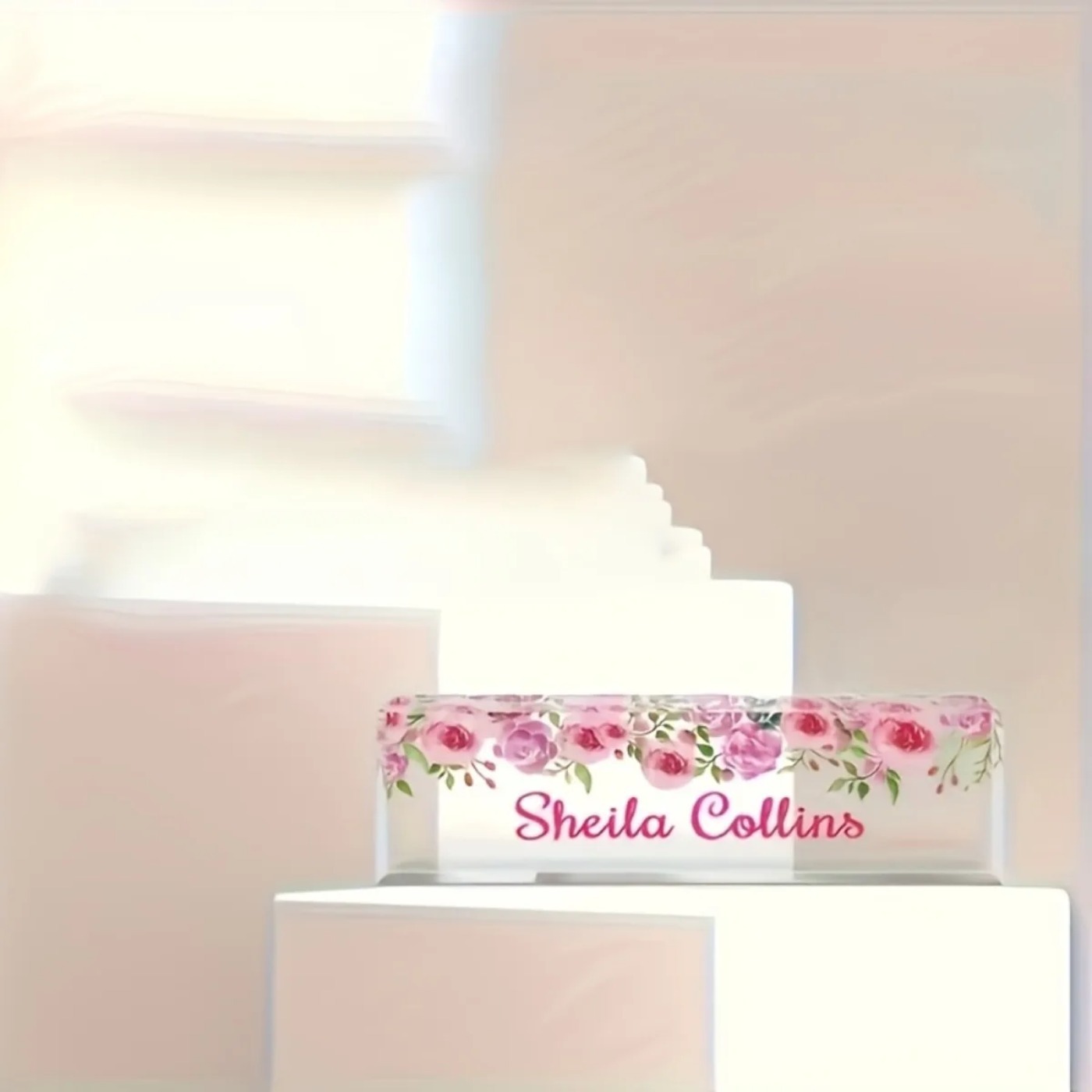 [2D Flat] Minimalist Floral Ac - Desk Name Plate 评论和价格
