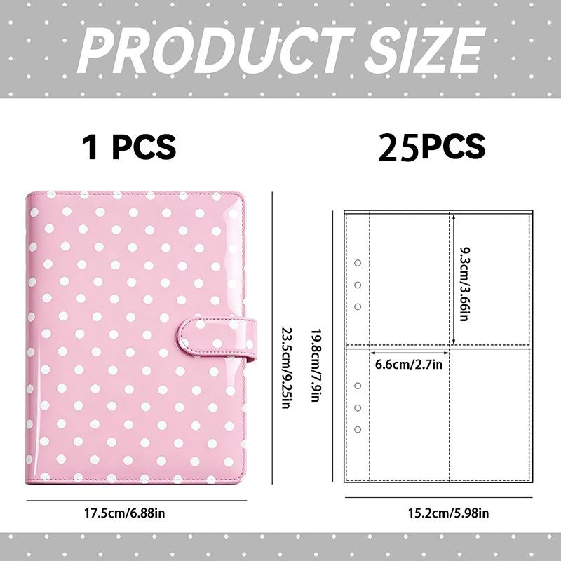 A5 Polka Dot 6 Ring Card Colle - Notebook Dotted A5 评论和价格