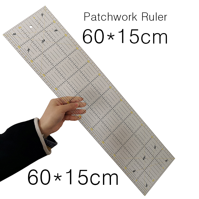1 Pcs 60x15x0.3cm Acrylic Patc - Ruler Set Transparent 评论和价格
