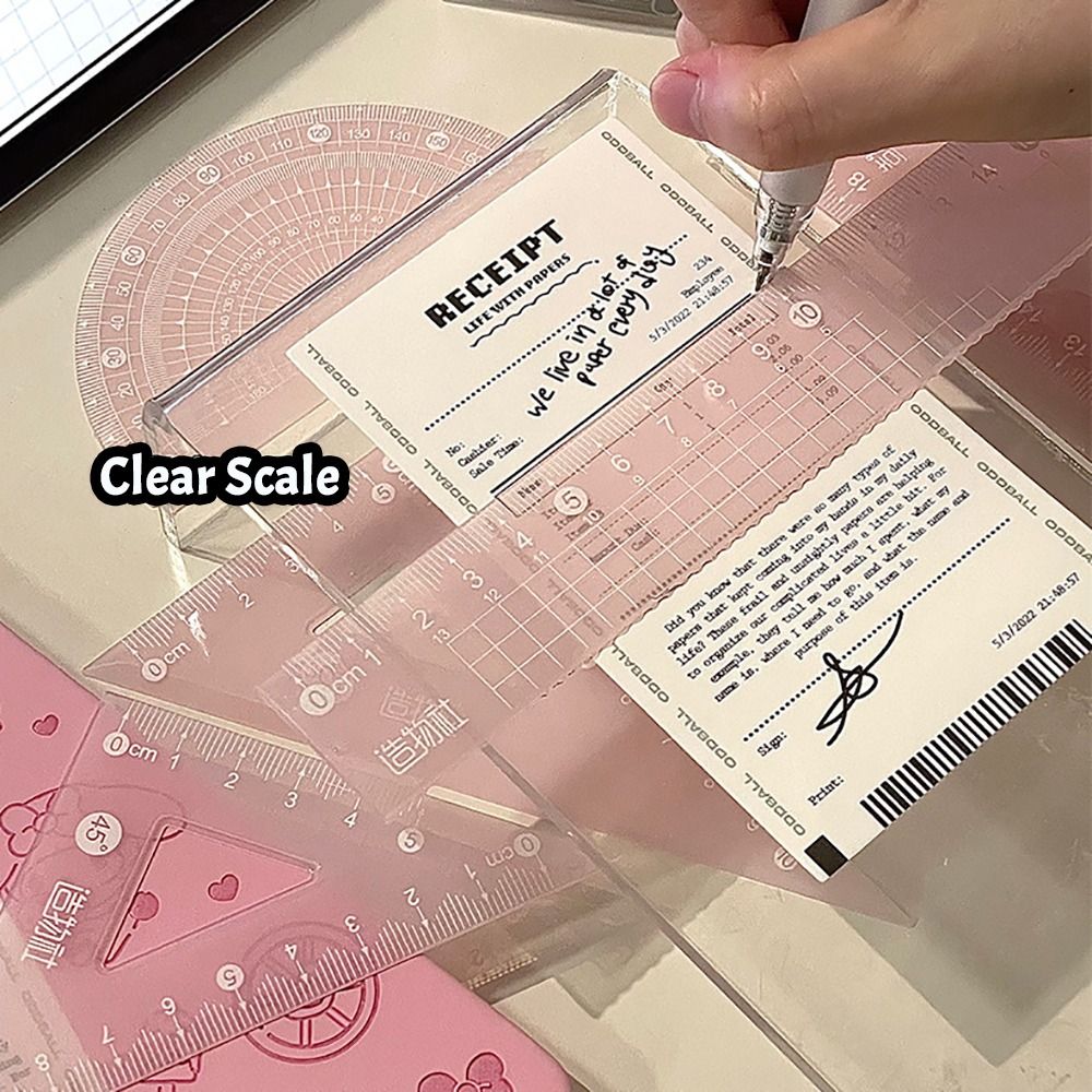 4PCS/Set Multifunctional 15/20 - Ruler Set Transparent 评论和价格