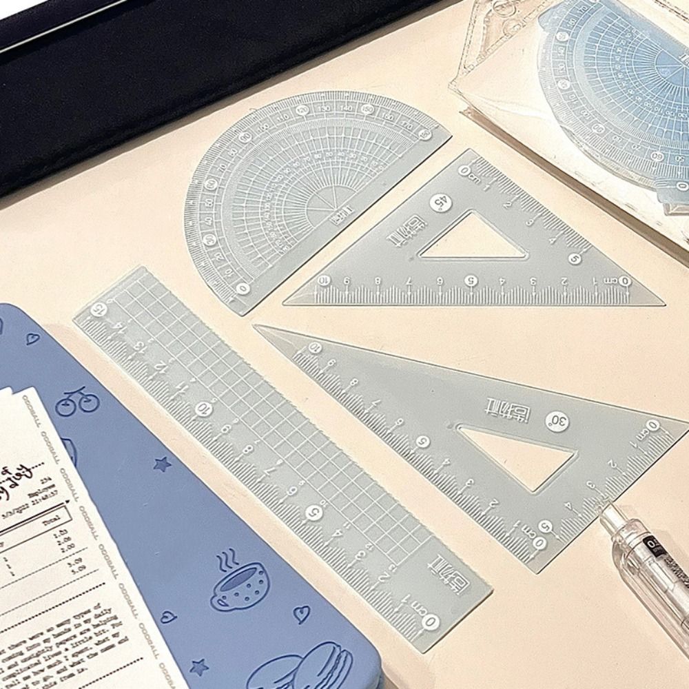4PCS/Set Multifunctional 15/20 - Ruler Set Transparent 评论和价格