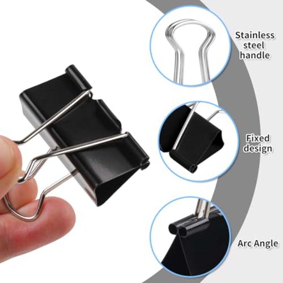 125Pcs Binder Clips Colored, B - Binder Clip Assorted 评论和价格