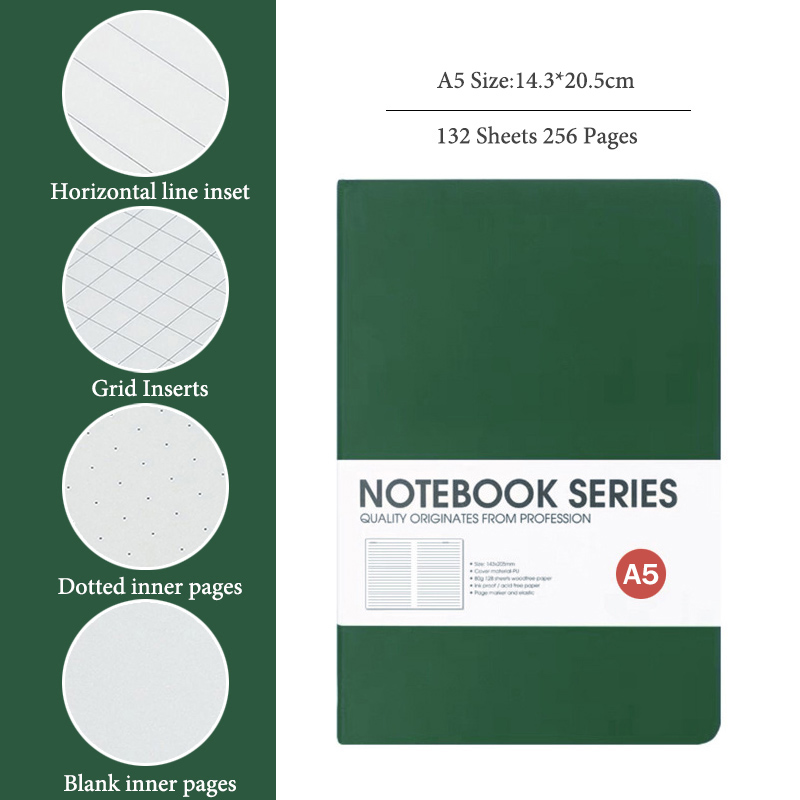 A5 Notebooks,4 Types Inner Pag - Notebook Dotted A5 评论和价格