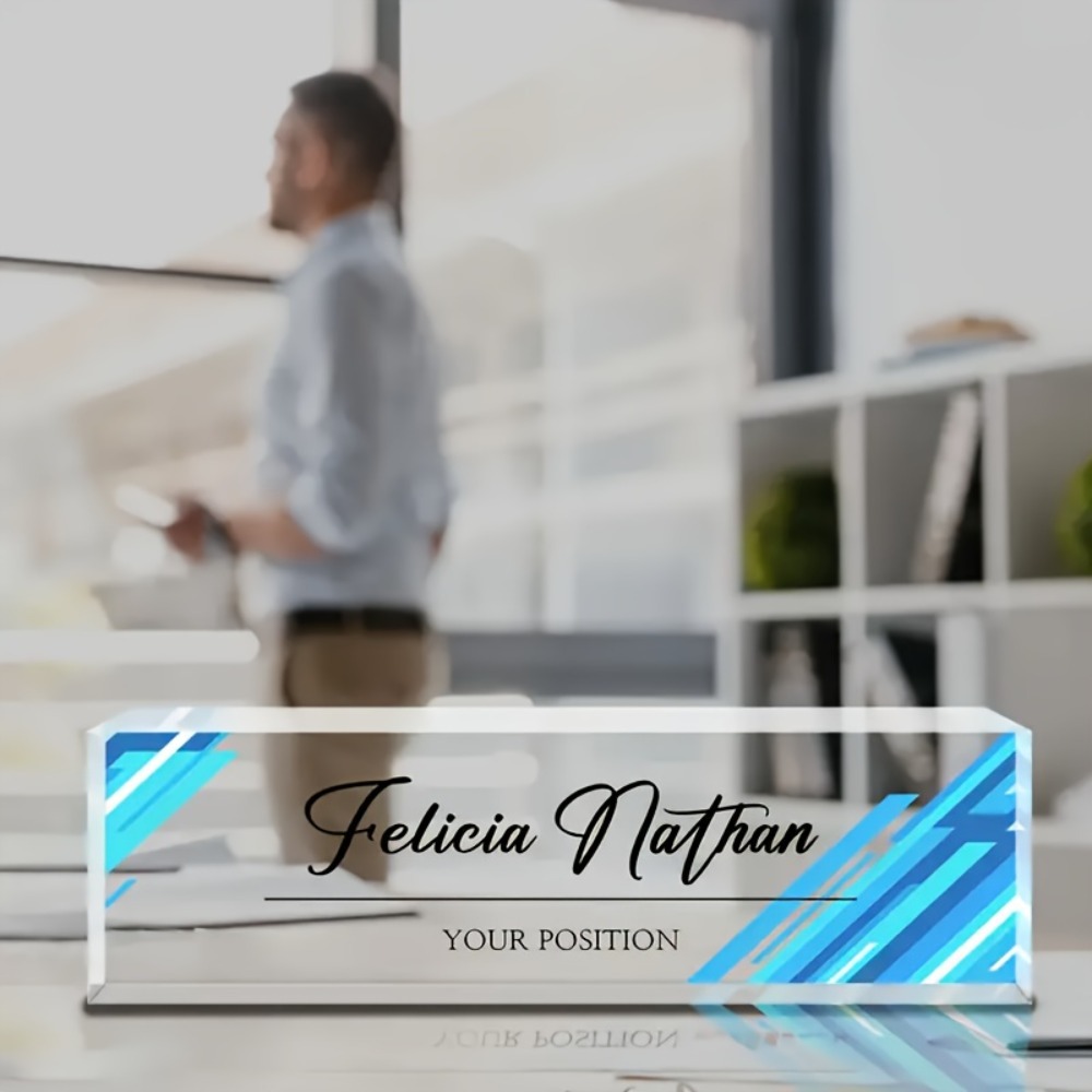 1pc Custom Acrylic Desk Namepl - Desk Name Plate 评论和价格