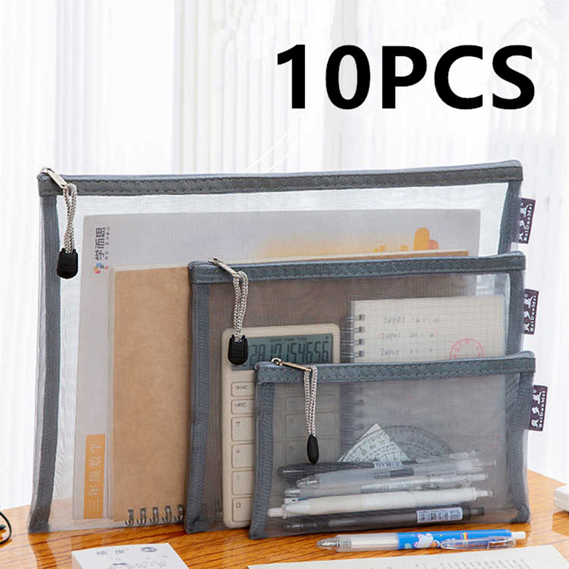 1/10 PCS Mesh Zipper File Bag  - File Folder Hanging 评论和价格