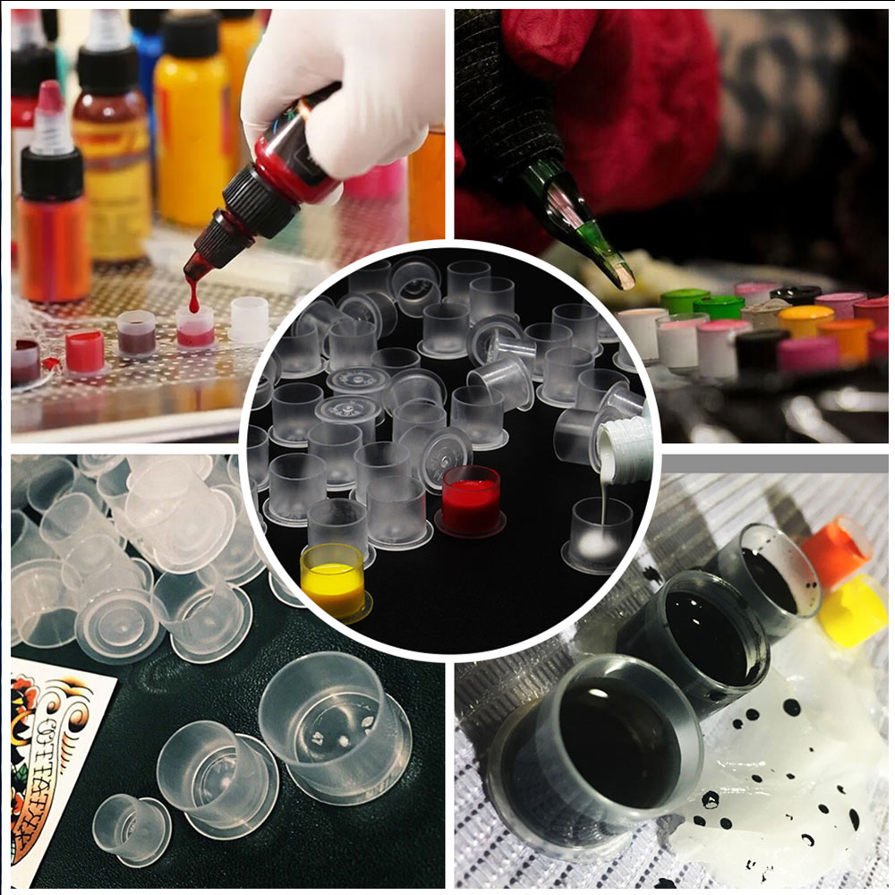 300/100pcs Tattoo Ink Cups Cap - Calligraphy Ink Bottle 评论和价格
