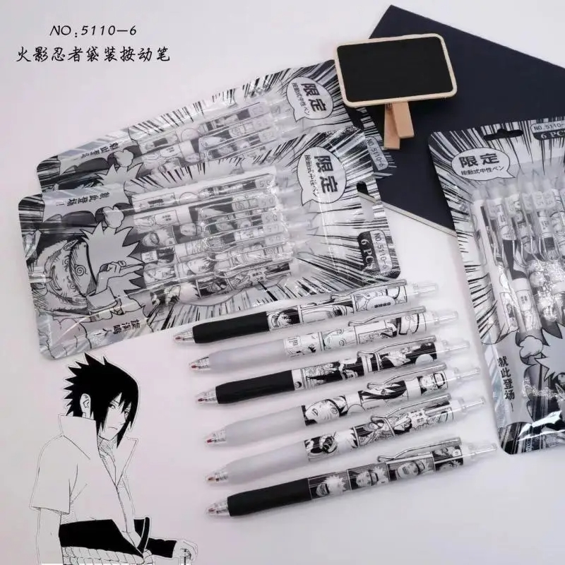 Naruto 6Pcs/set Gel Pen Anime  - Gel Ink Pen Set 评论和价格