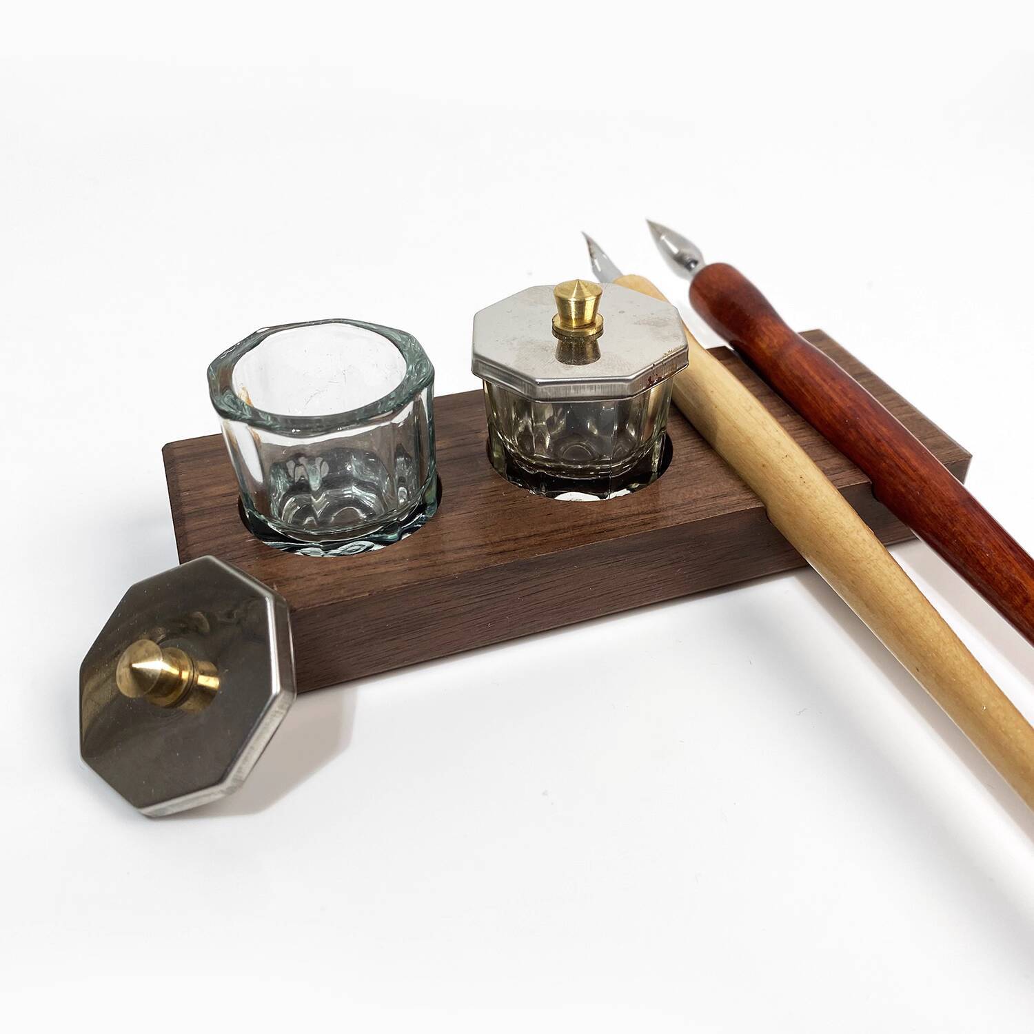 Ink Base Pen Rest Wooden Stand - Calligraphy Ink Bottle 评论和价格