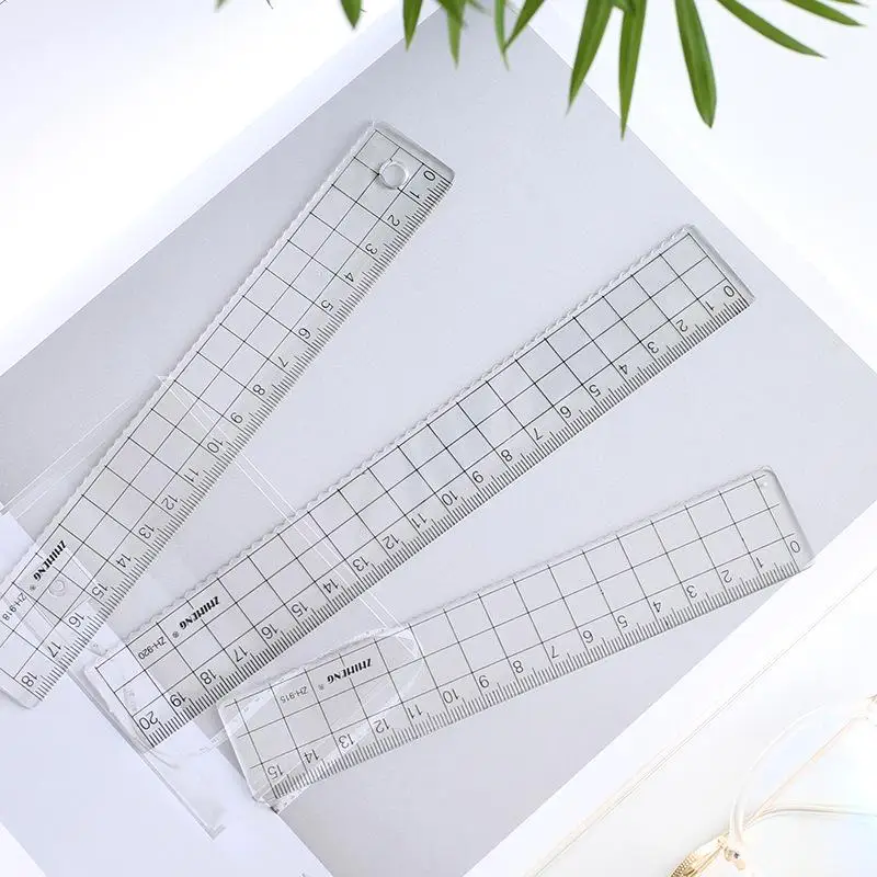 1Pcs Simple15cm 18cm 20cm Tran - Ruler Set Transparent 评论和价格