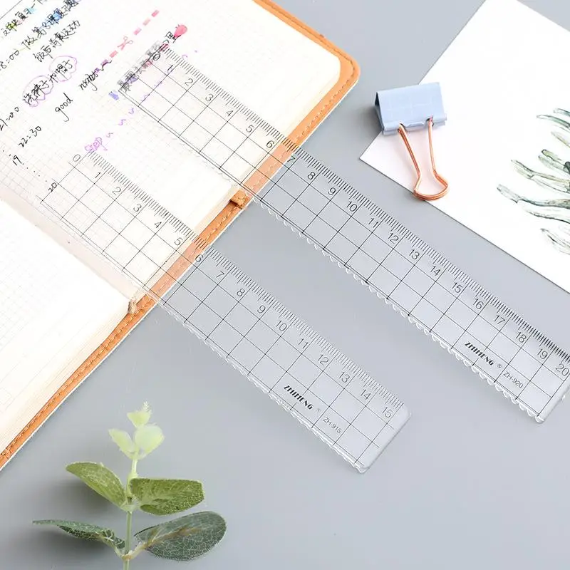 1Pcs Simple15cm 18cm 20cm Tran - Ruler Set Transparent 评论和价格