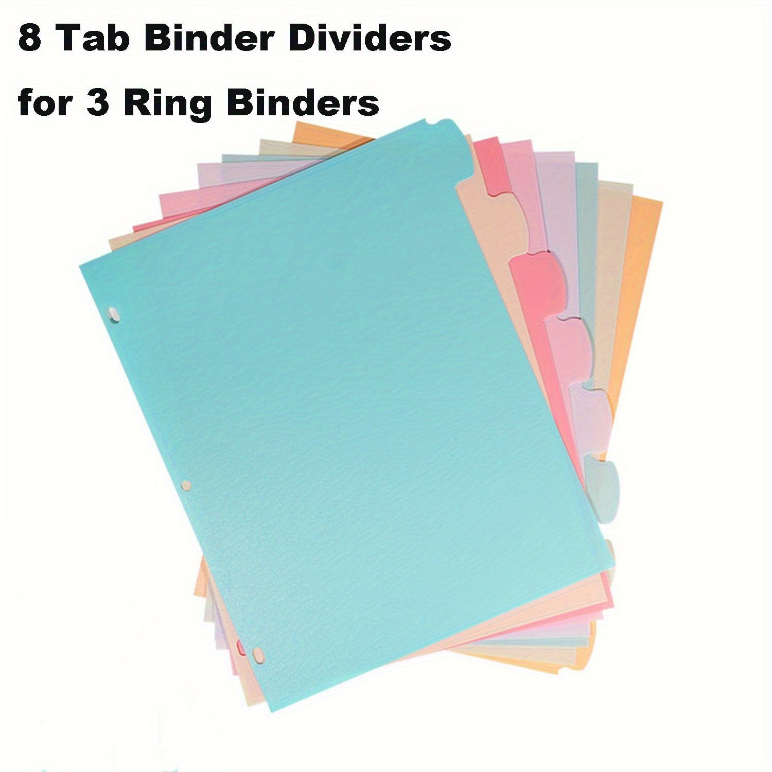 8 Tab Binder Dividers for 3 Ri - Index Tab Divider 评论和价格