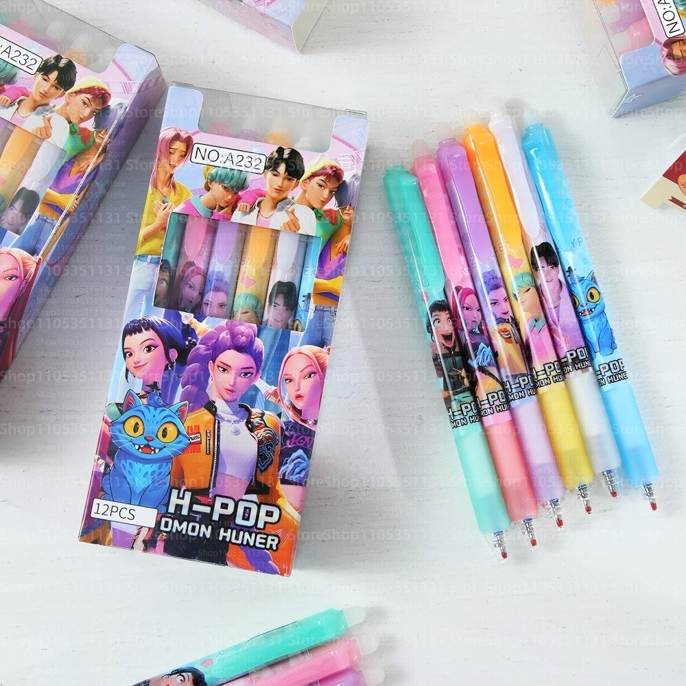 Anime Girl Group Erasable Pens - Gel Ink Pen Set 评论和价格