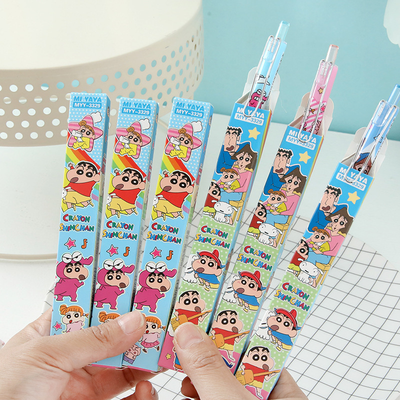 6Pcs Cartoon Crayon Shin-Chan  - Supply Of Office Stationery 评论和价格