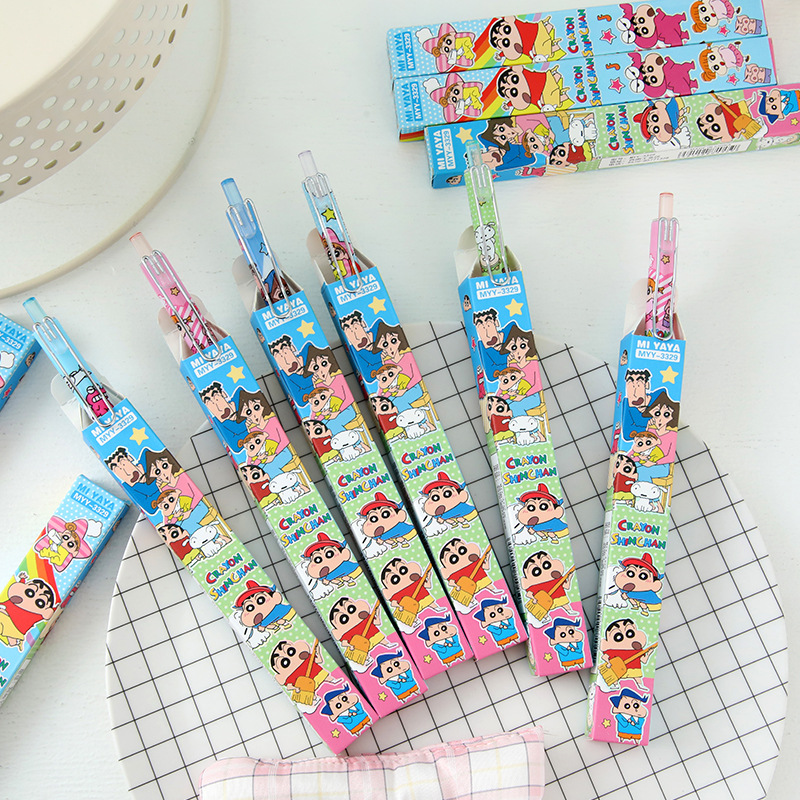 6Pcs Cartoon Crayon Shin-Chan  - Supply Of Office Stationery 评论和价格