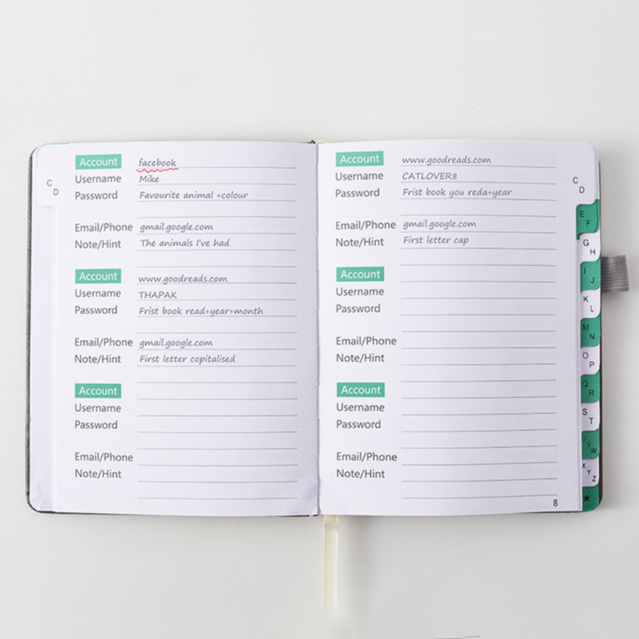 1pc Compact Password Keeper Bo - Index Tab Divider 评论和价格
