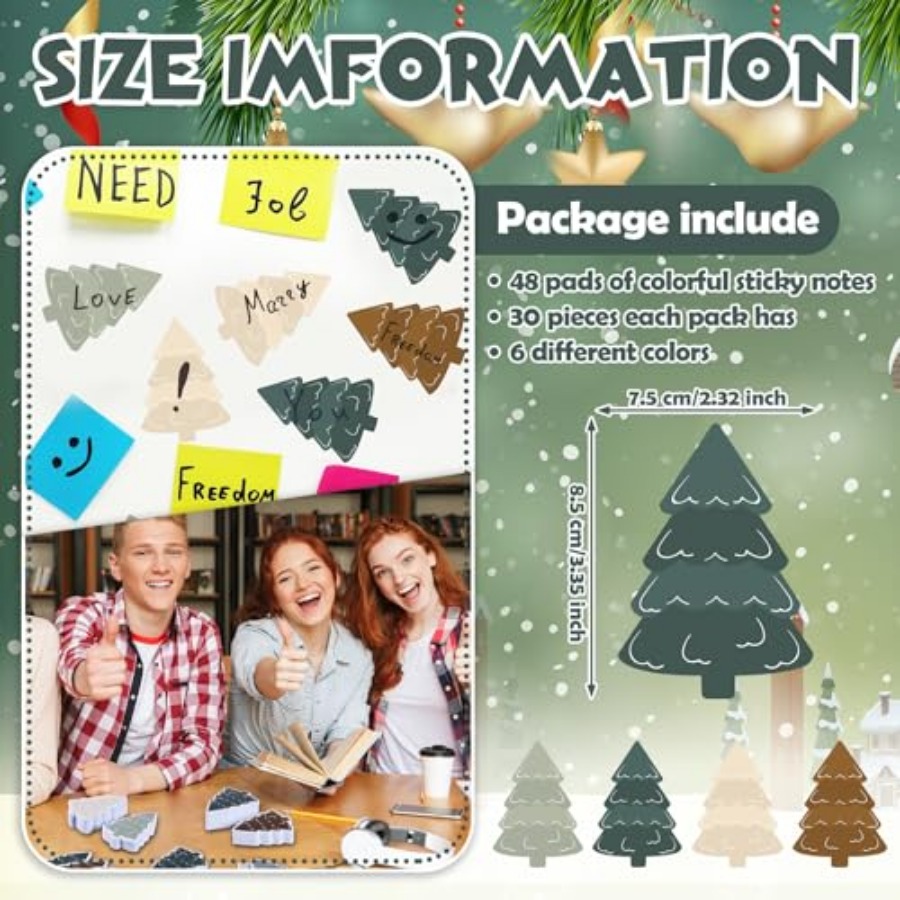 48 Pads 1440 Sheets Christmas  - Memo Pad Sticky 评论和价格
