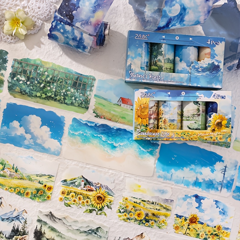 4Roll Landscape Pattern Decora - Memo Pad Sticky 评论和价格