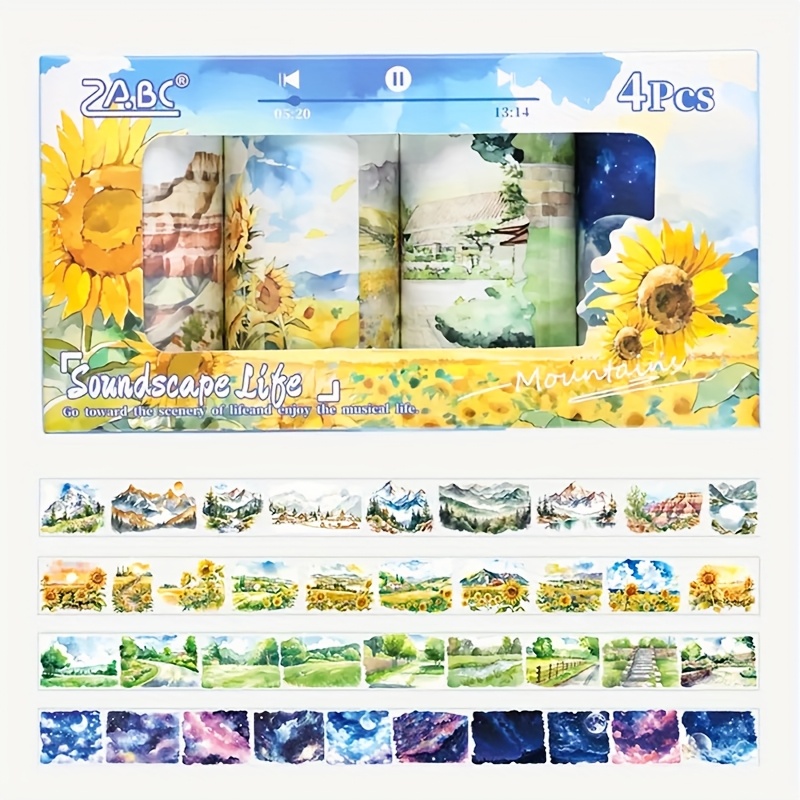 4Roll Landscape Pattern Decora - Memo Pad Sticky 评论和价格